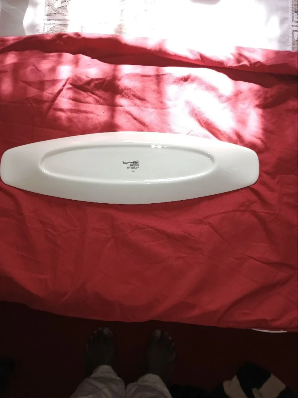 Impromptu Iroquois Ben Seibel Bridal White Celery Dish 15.25 in